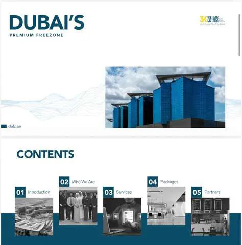DAFZ corporate presentation contents slide